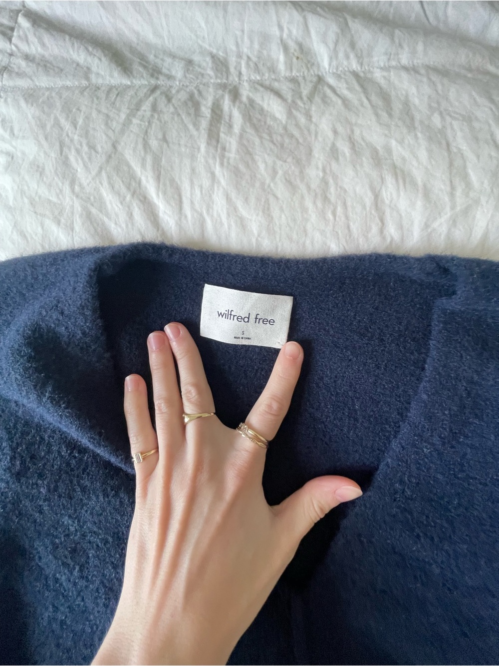 Aritzia Hush Knit Sweater in Navy - Picture 5 of 9